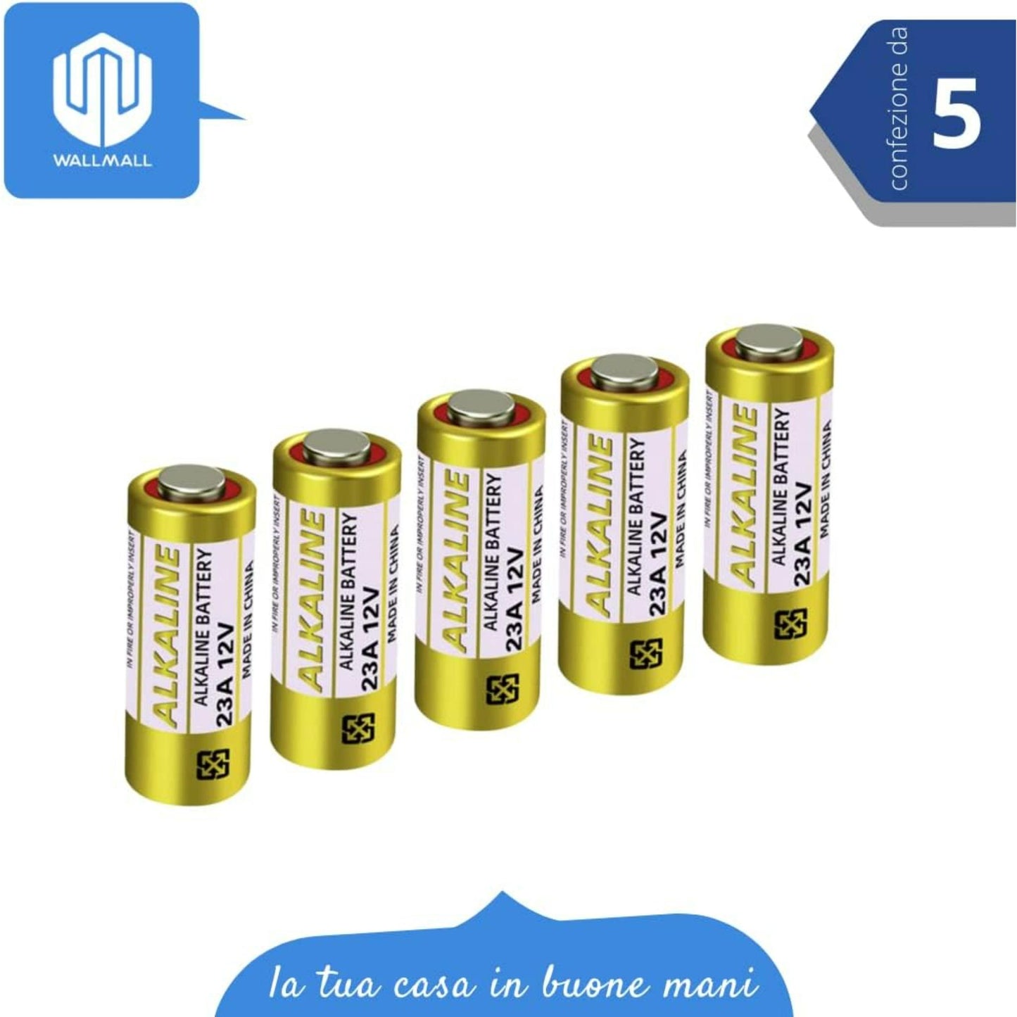 Powercell Alkaline Battery 23A 12V For Remote Control - (5 Pack)