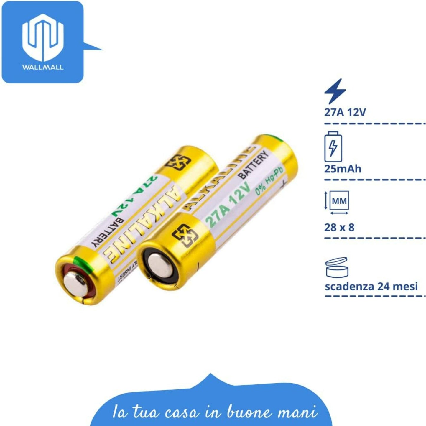 Powercell Alkaline Battery 27A /12V For Remote Control - (5 Pack)