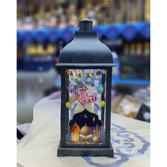 فانوس مضيئ مقاس 40 سم اسود