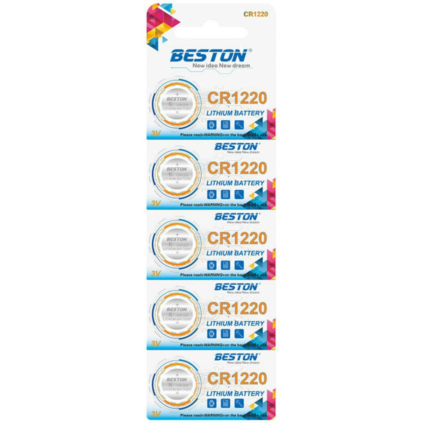 Beston Lithium Battery CR 1220 Shark Lithium Battery (5pcs) Queens Stone